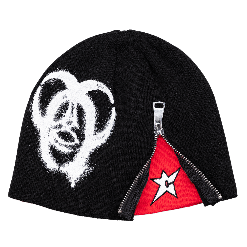 Biohazard Zip Beanie - Black — Carpet Company